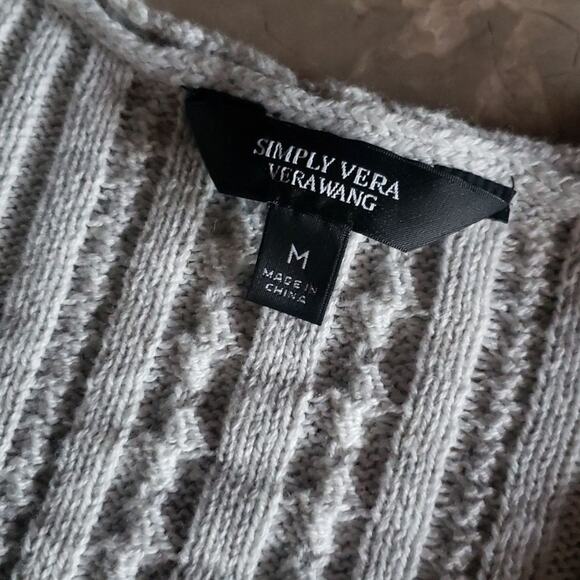 Simply Vera Vera Wang Jeweled V-Neck Knit Sweater - Picture 6 of 6